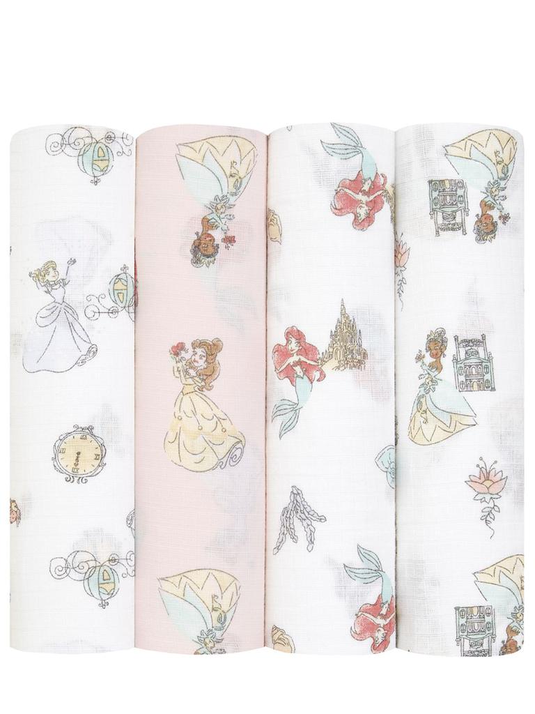 ADEN + ANAIS Set Of 4 Disney Cotton Muslin Swaddles