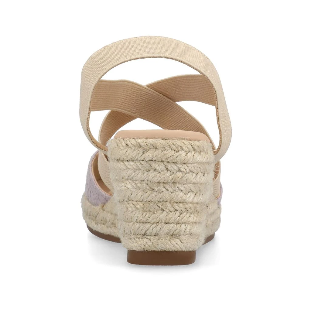 JOURNEE Women's Ashlee Medium and Wide Width Espadrille Wedge Sandals 3