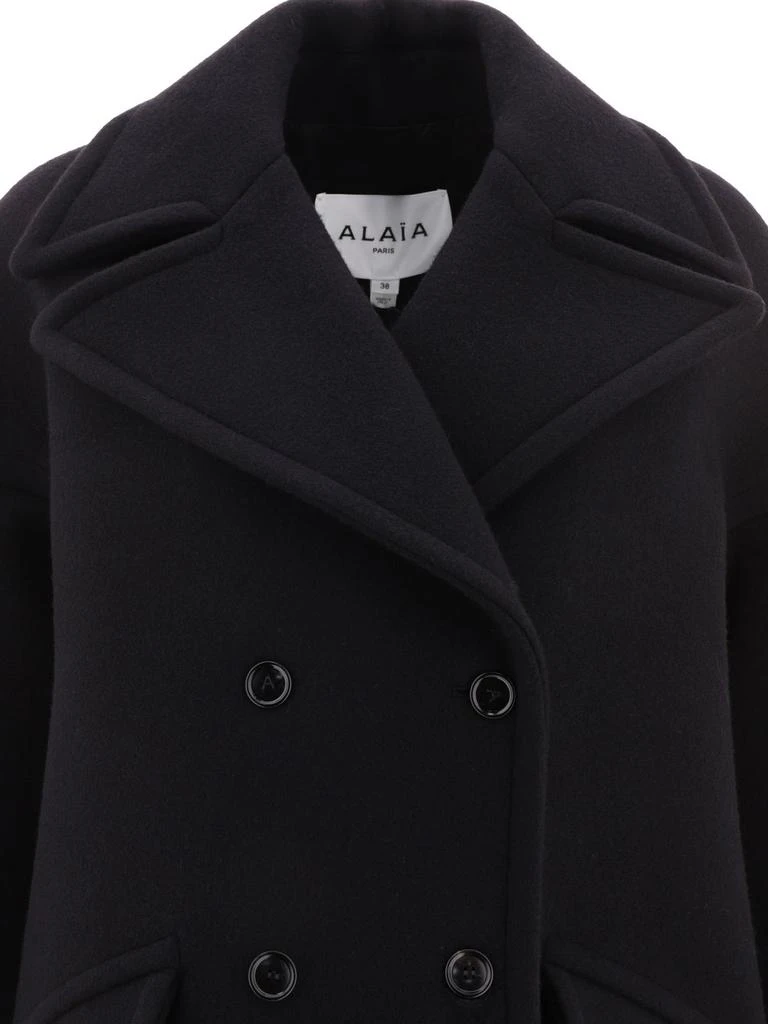 Alaïa Alaïa Double-Breasted Straight Hem Caban Coat 3