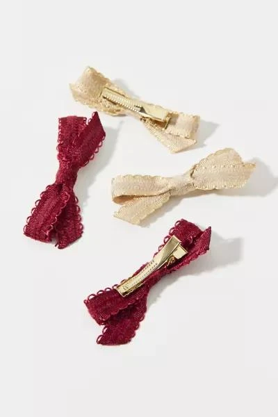 Urban Outfitters Mini Hair Bow Clip Set 3