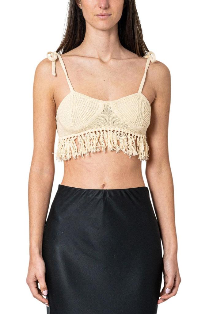The Garment The Garment Fringed Knitted Bra Top