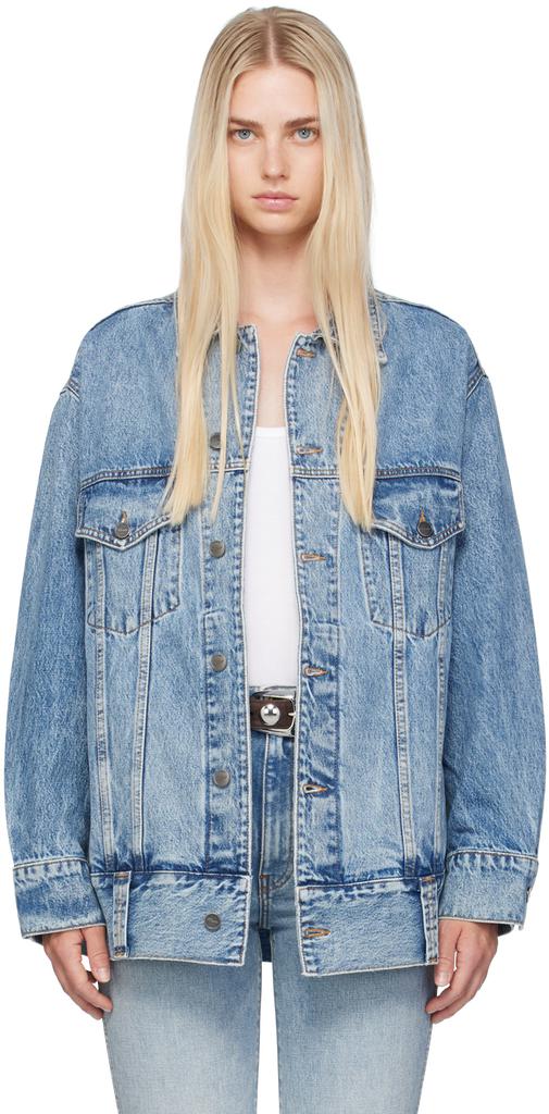 Khaite Blue Saunder Denim Jacket - Jackets - BeyondStyle