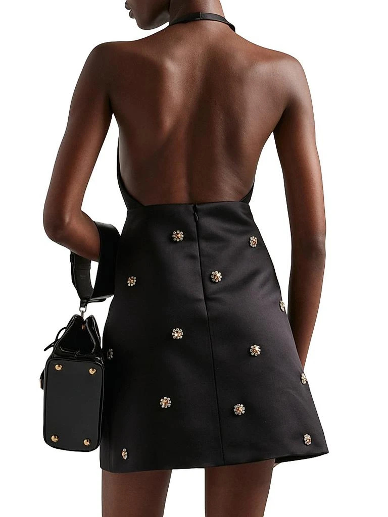 Prada Embroidered Double Satin Mini-Dress 3