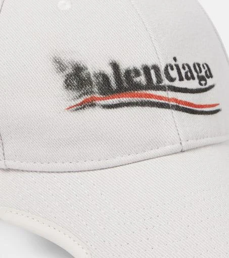Balenciaga Logo cotton drill baseball cap 4
