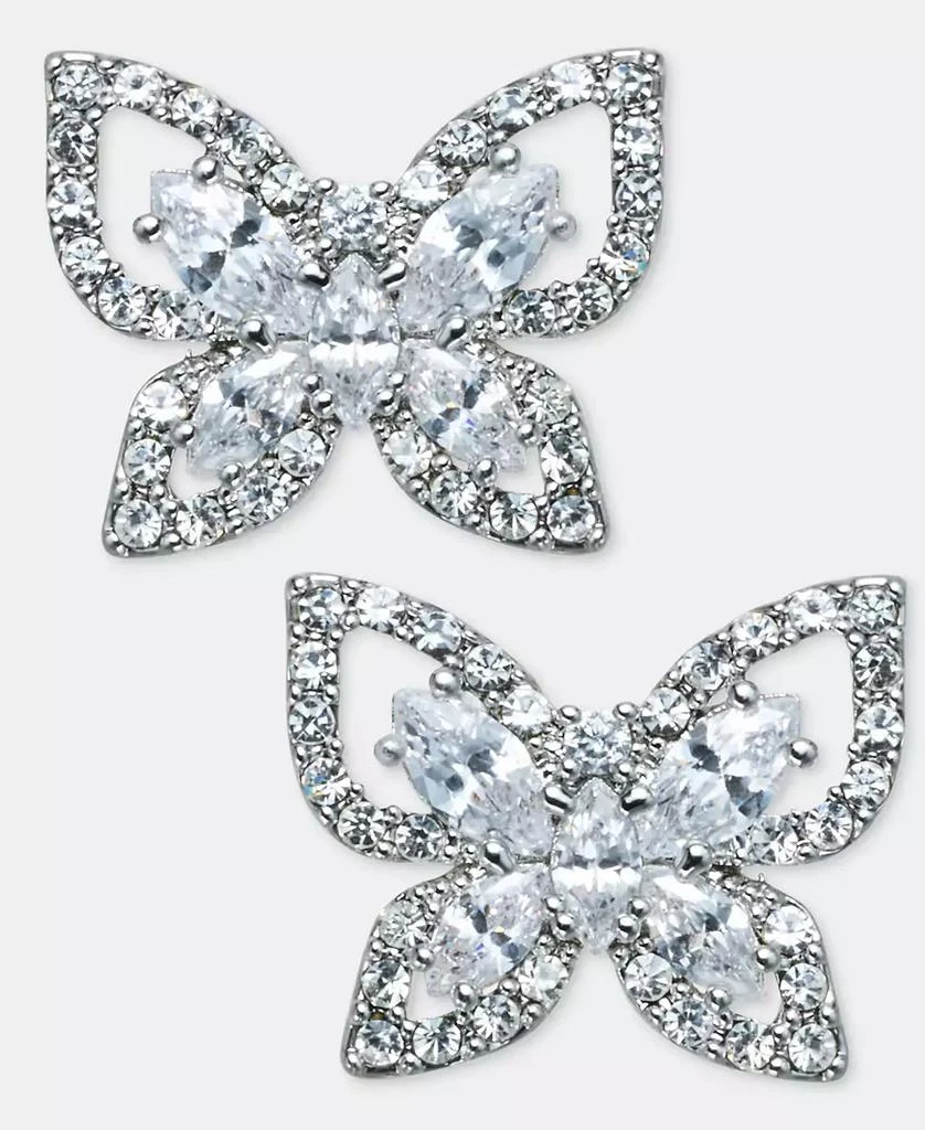 MARCHESA Cubic Zirconia Butterfly Stud Earrings