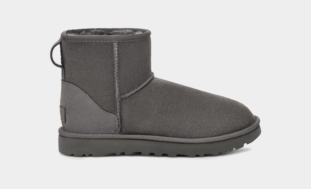 UGG Ugg Classic Mini II 1016222 Women's Size 10 Gray Suede Twinface Winter Boots