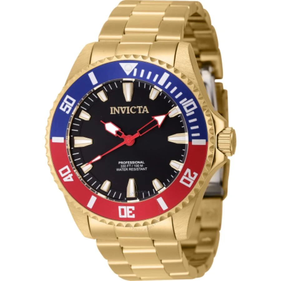 Invicta Pro Diver Quartz Black Dial Pepsi Bezel Men's Watch 46648 1