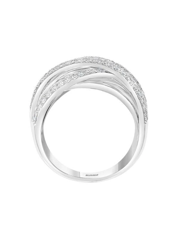 Effy 14K White Gold & 1.03 TCW Diamond Multi Strand Criss Cross Ring 3