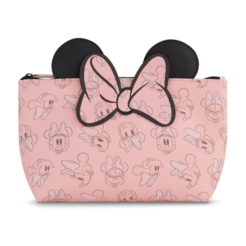 Disney Ful Minnie Mouse 3D Bow and Ears Trapezoid Cosmetic Bag