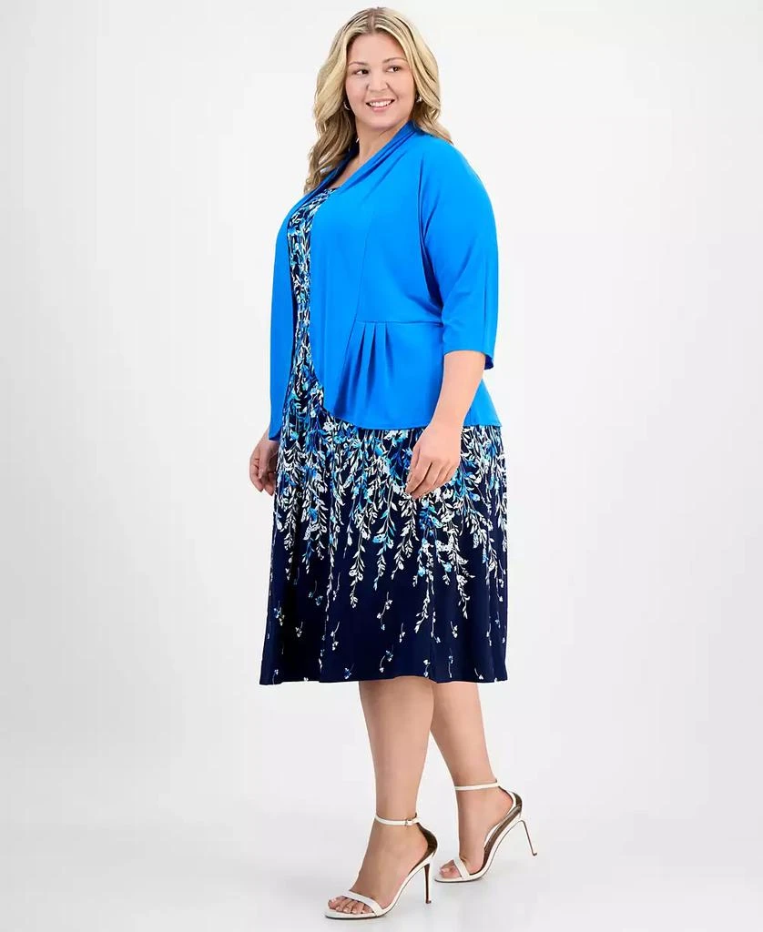 Sandra Darren Plus Size Printed Jersey Jacket Dress 2