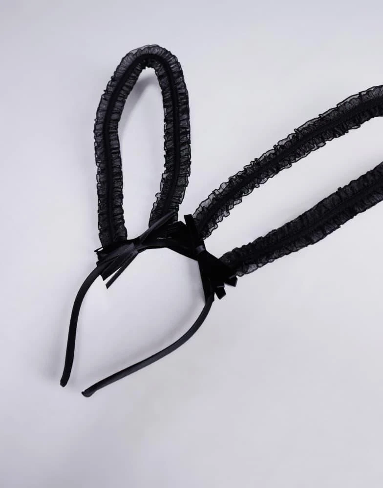 ASOS ASOS DESIGN  headband with frill detail bunny ears 2
