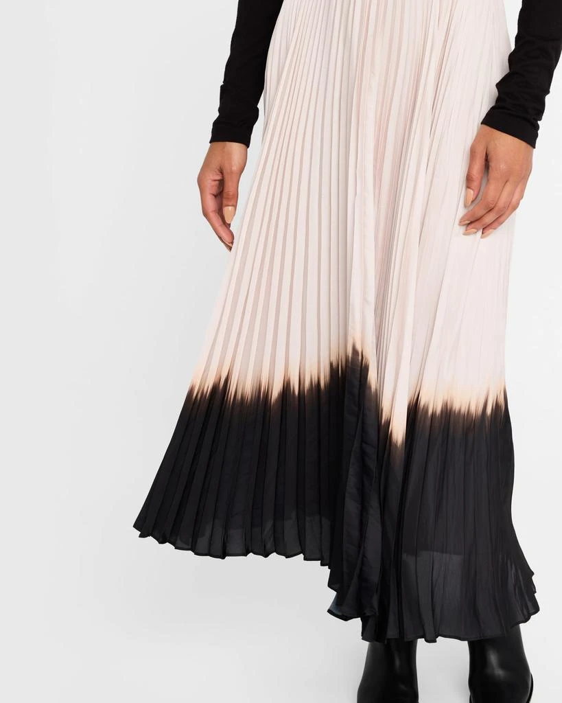 Tatum Pleated Contrast-Hem Midi Skirt – On Sale Now with Up to 76
