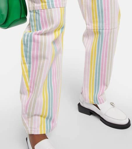 Ganni Striped wide-leg jeans 5