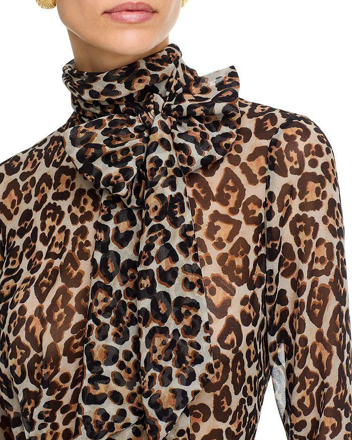Ronny Kobo Carlotta Leopard Print Mini Dress 6