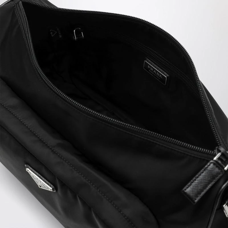 Prada Large black crossbody bag in Re-Nylon and Saffiano 5