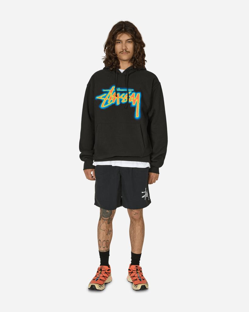 Stussy Thermal Zip Hoodie Mens XXL Gray Sweatshirt