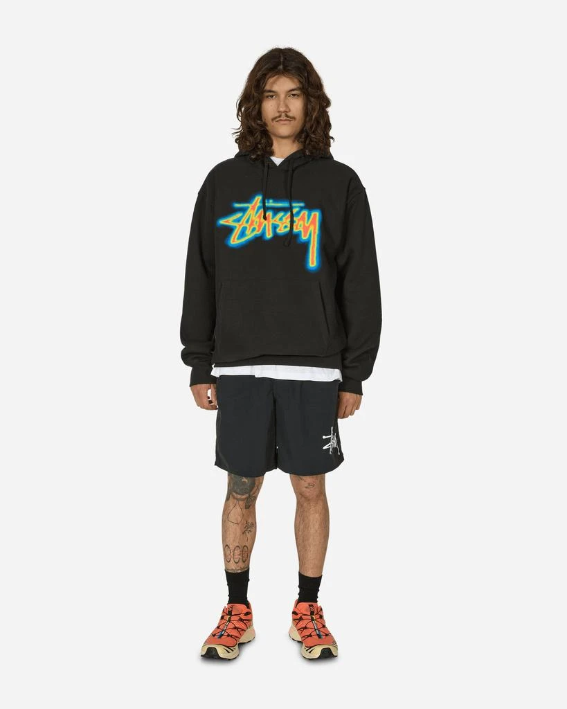 STUSSY Thermal Stock Hooded Sweatshirt Black 4