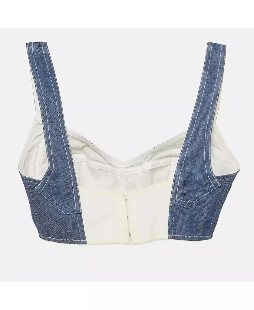 Pre-Owned Dolce 
Gabbana Women
s Blue Denim Bustier Top 2