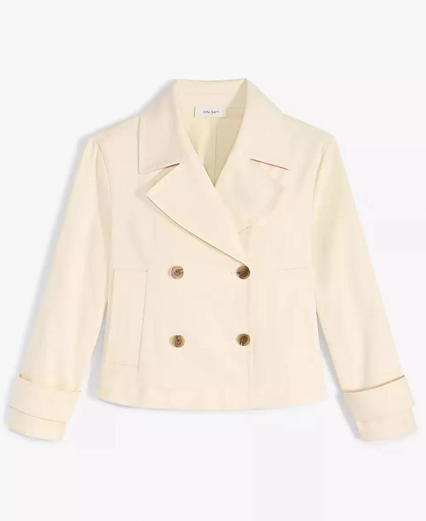 On 34th Women's Casual Cropped Twill Peacoat, Exclusively at Macy's 5