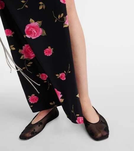 Magda Butrym Embroidered mesh ballet flats 7