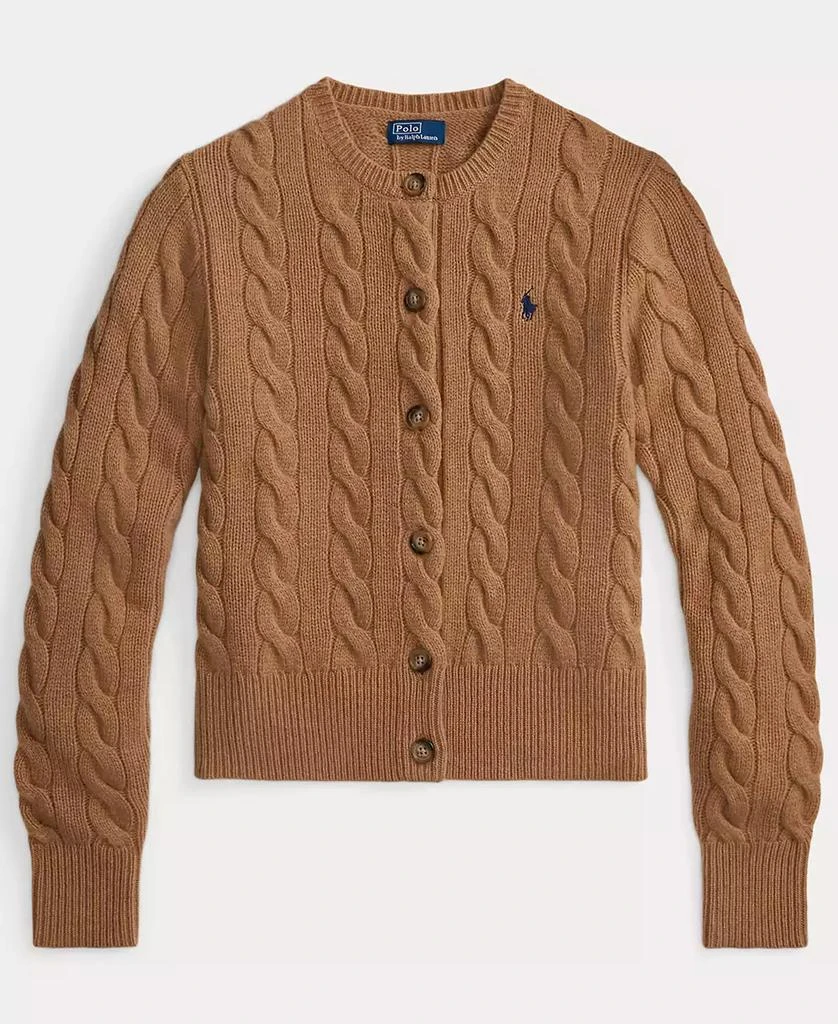 Ralph Lauren Women's Cable-Knit Wool-Cashmere Cardigan Sweater 5