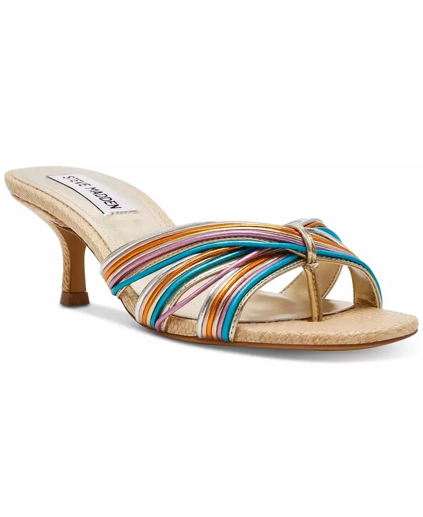 Steve Madden Women's Cary Strappy Kitten-Heel Mule Sandals 1