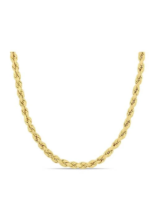 Belk 
Co. 20 in x 4 mm Rope Chain Necklace in 10K Yellow Gold