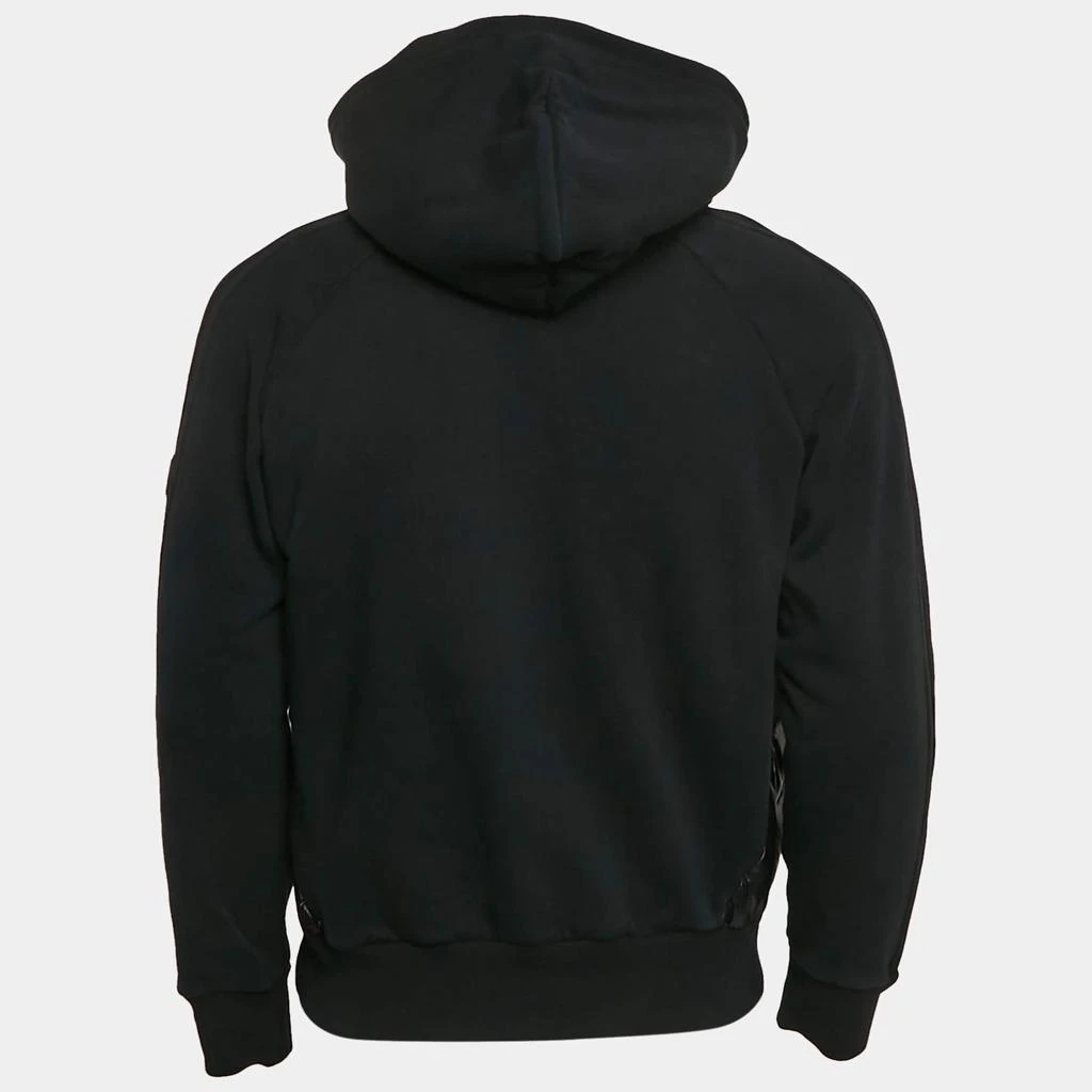 Moncler Moncler x Adidas Black Cotton Knit Puffer Trim Hoodie XS 3