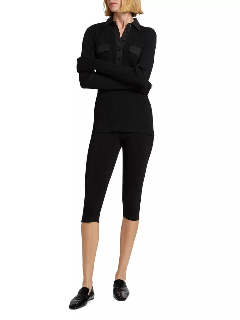 Totême Jersey Knit Slim-Leg Capri Pants 2