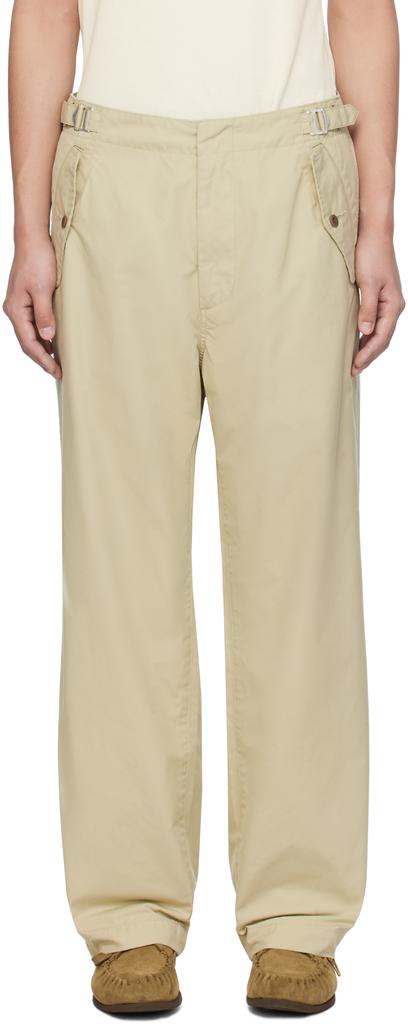 Nanamica Khaki Side Belt Wide Trousers