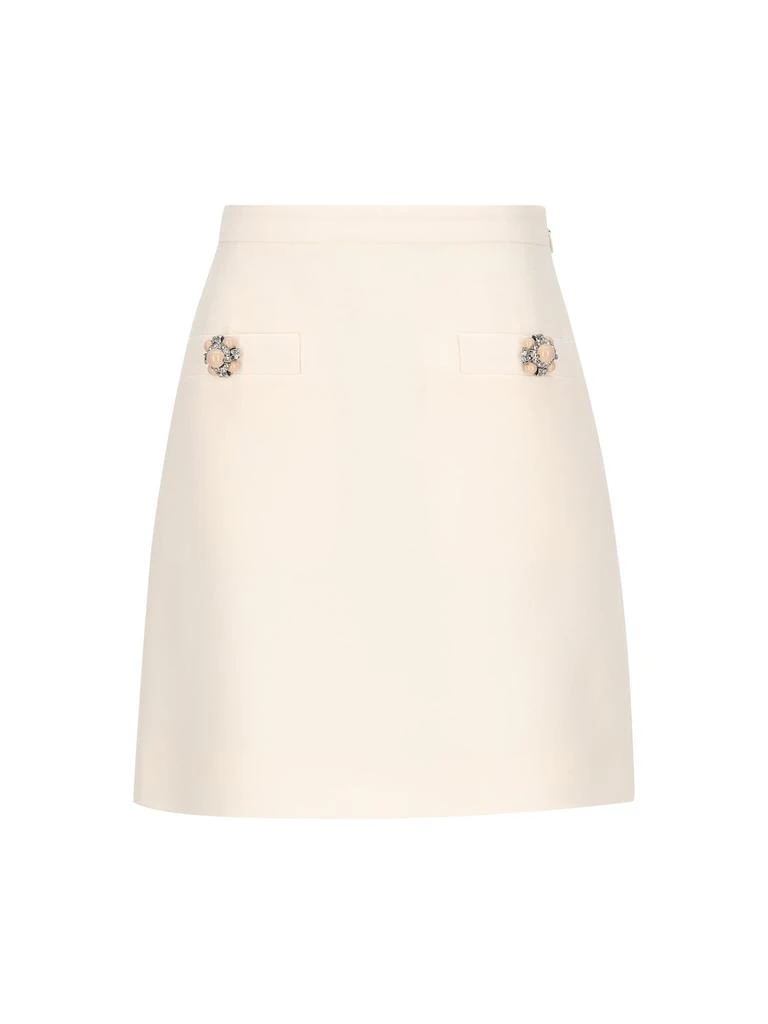 Valentino Valentino Button Embellished A-Line Mini Skirt 1