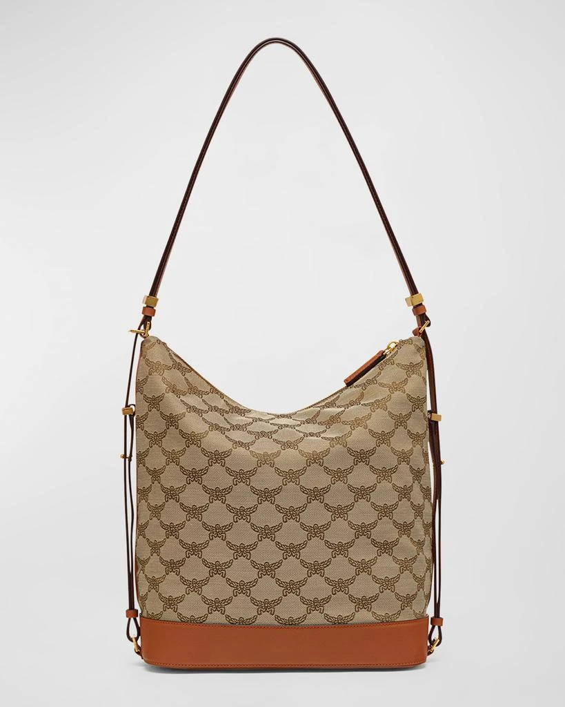 MCM Lauretos Monogram Hobo Bag 5
