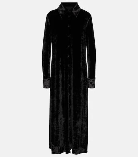 Jil Sander Velvet shirt dress 1