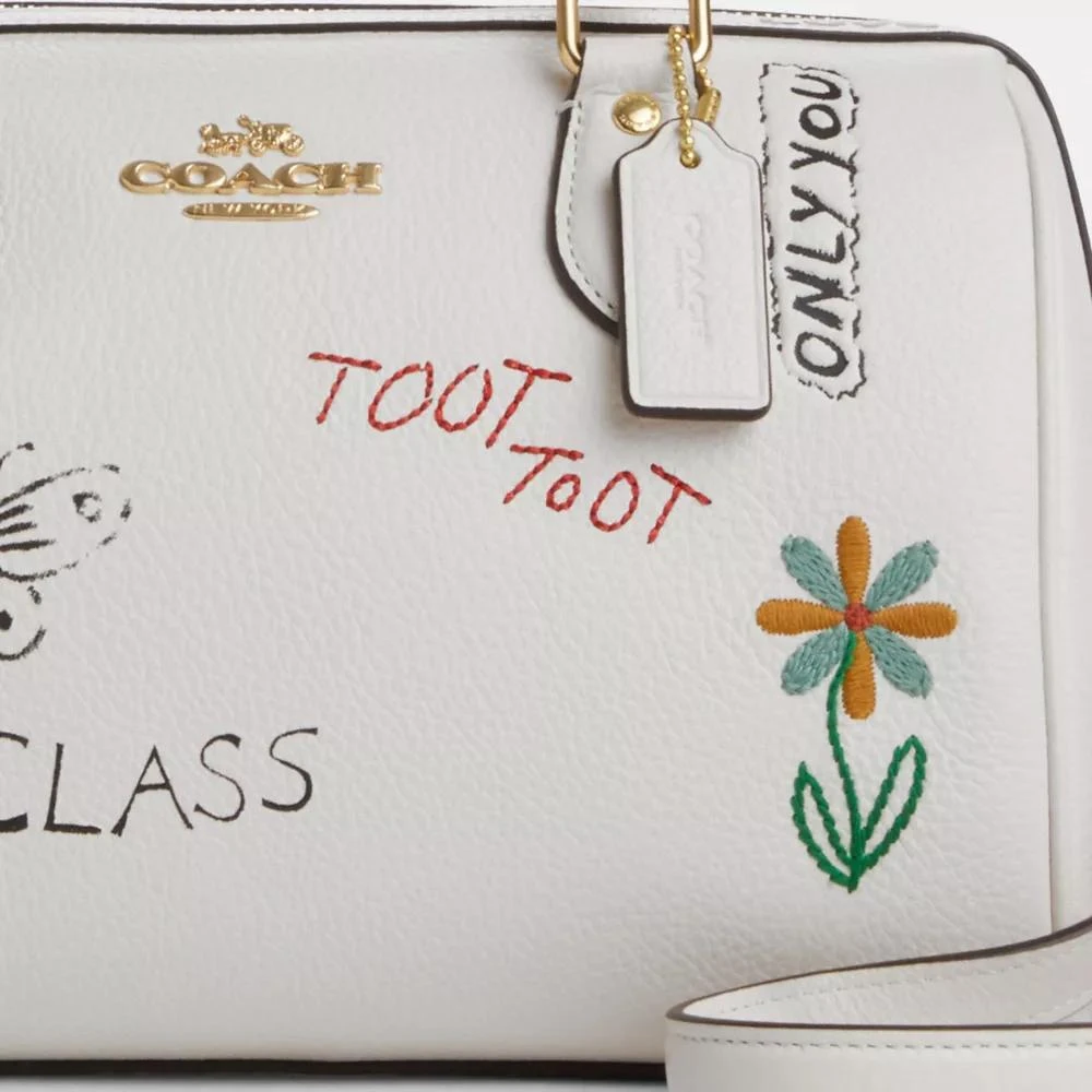 Coach Rowan Satchel Bag With Sketch Print 7
