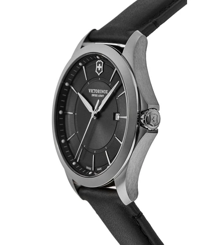 Victorinox Swiss Army Victorinox Swiss Army Alliance Quartz Black Dial Leather Strap Men's Watch 241904 3