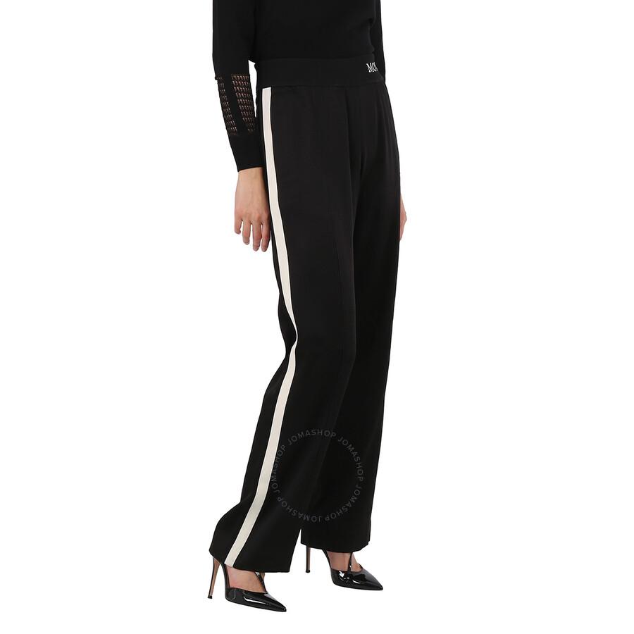 Moncler Ladies Side Stripe Tracksuit Pants in Black SPORTS OUTDOOR Free Shipping BeyondStyle