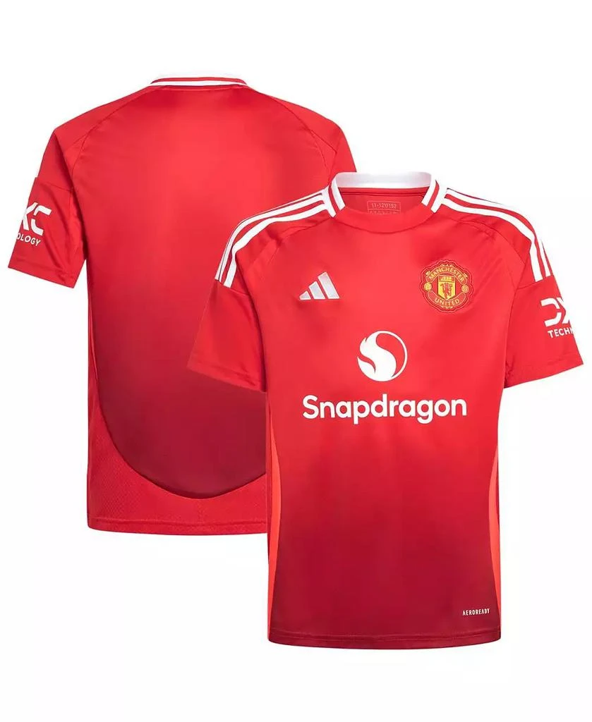 adidas Big Boys and Girls Red Manchester United 2024/25 Home Replica Jersey 1