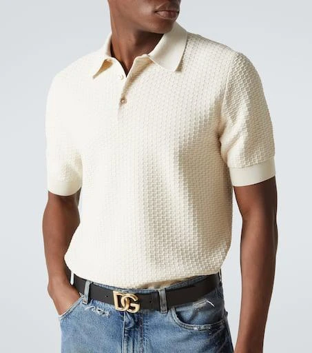 Dolce 
Gabbana DG knitted cotton polo shirt 5