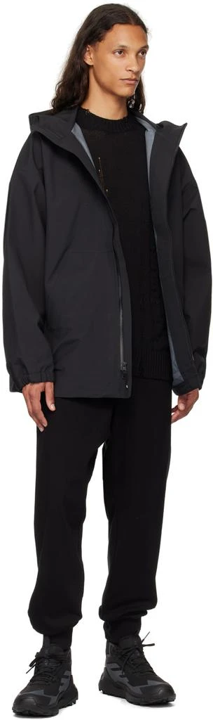 Y-3 Black Hooded Rain Jacket 4