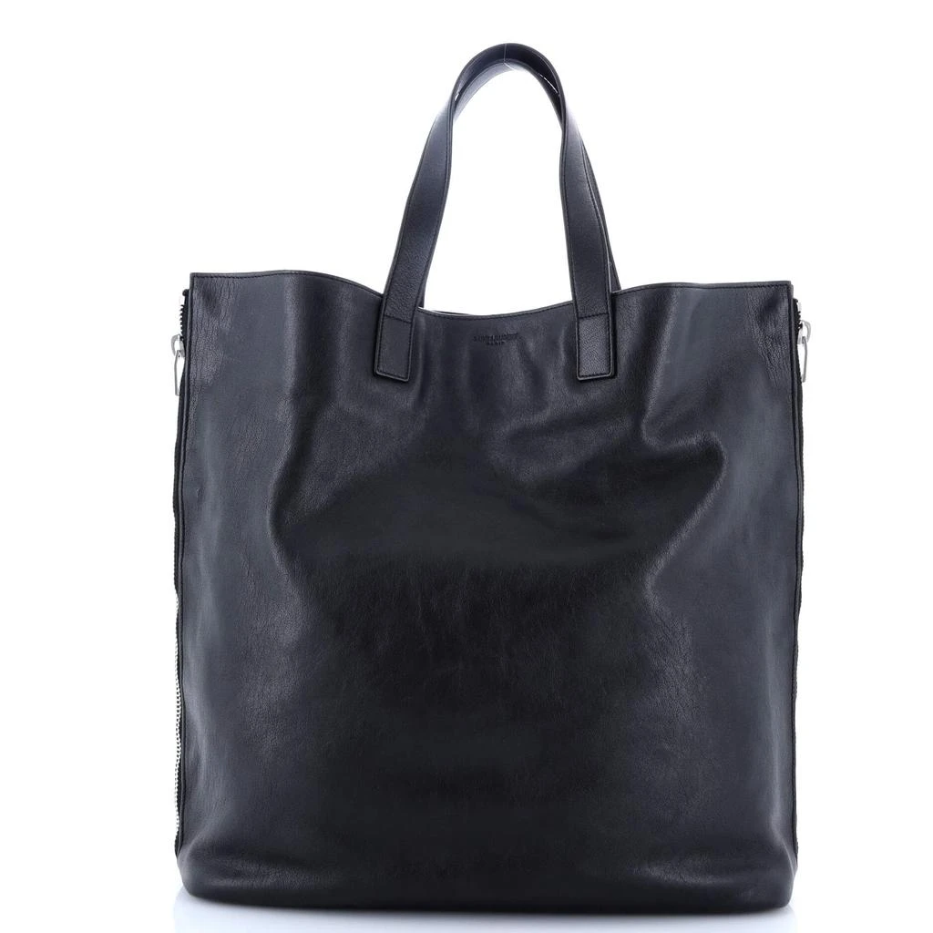 Yves Saint Laurent Side Zip Shopper Tote Leather Tall 1