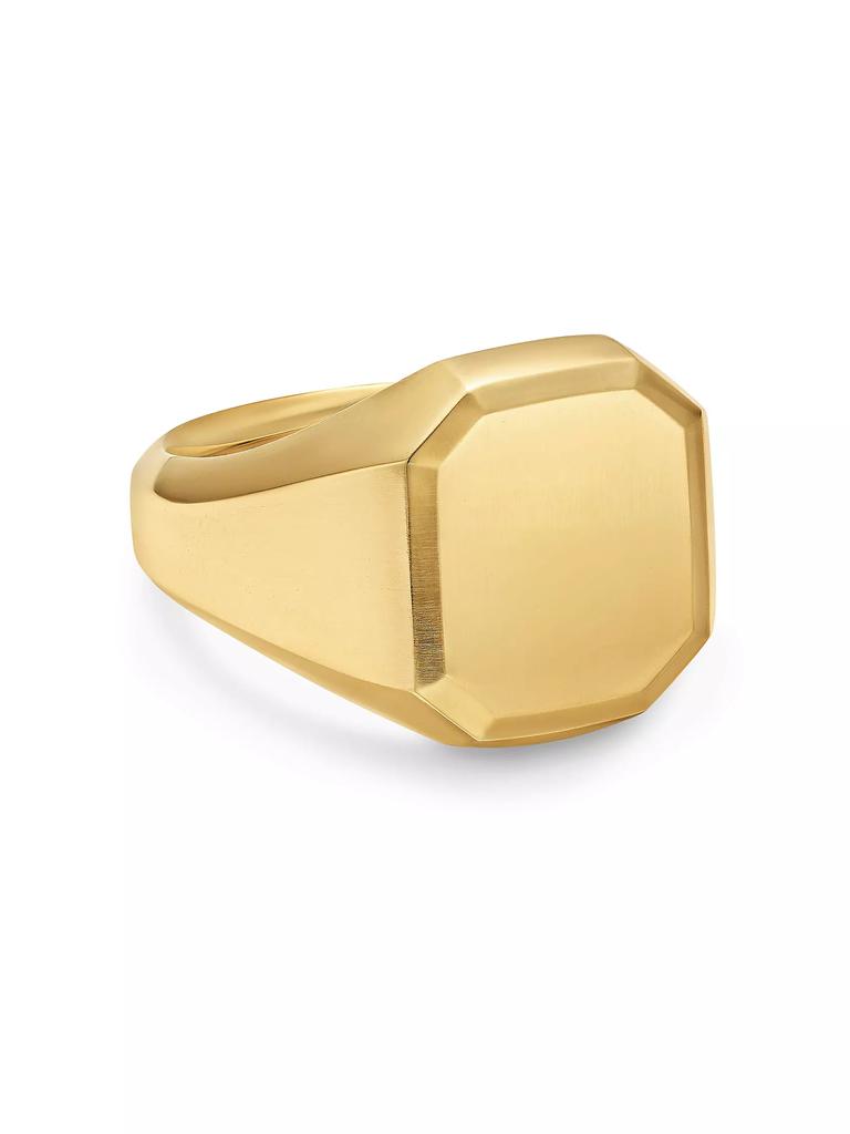 David Yurman Streamline Signet Ring in 18K Yellow Gold, 18MM