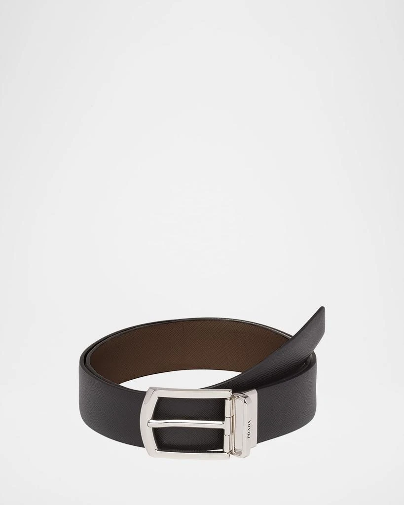 Prada Men's Saffiano Reversible Dress Belt 1