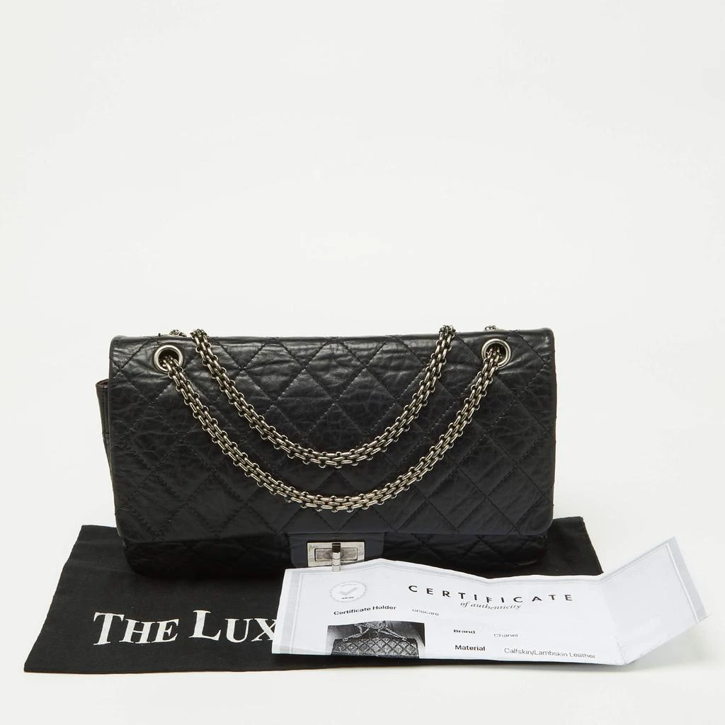 Chanel Chanel Black Quilted Aged Leather Reissue 2.55 Classic 227 Flap Bag 12