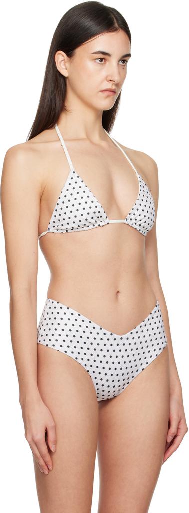 Belle Anna White & Black Estelle Bikini Top