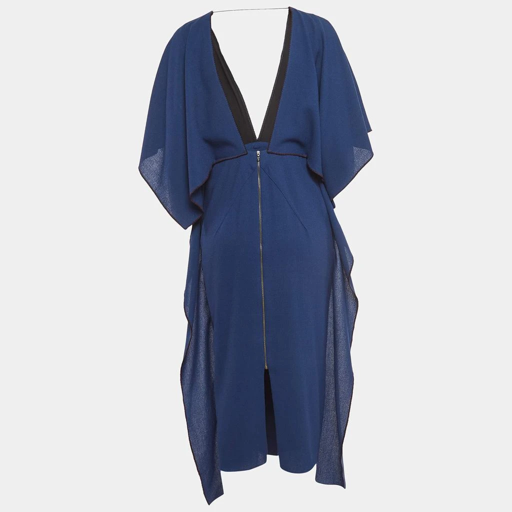 Roland Mouret Blue Wool Lace-Up Detail Midi Kaftan Dress M  On Sale Now  with Up to 71% Off | Discover Exclusive Deals & Savings at BeyondStyle   Authentic ROLAND MOURET Women|Women's