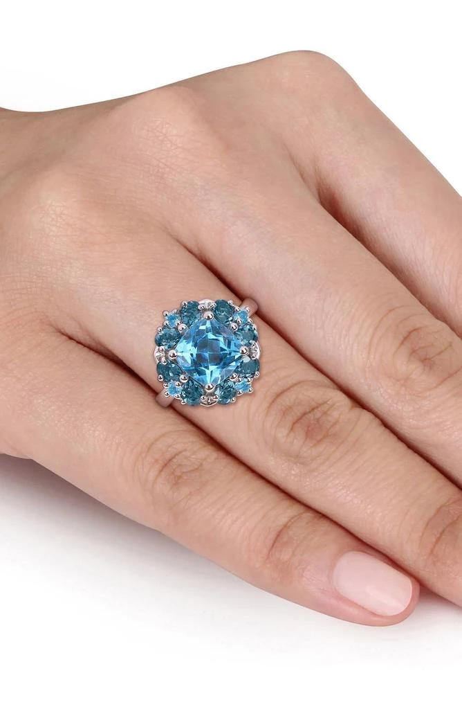 DELMAR Sterling Silver Blue Topaz Ring 2