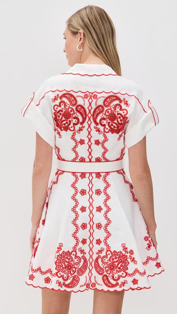 Zimmermann Lucky Embroidered Mini Dress