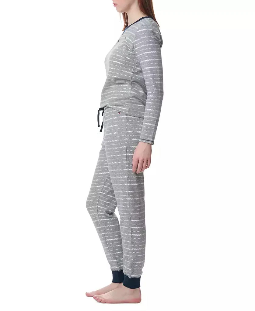 Tommy Hilfiger Women's 2-Pc. Packaged Printed Thermal Pajamas Set 3