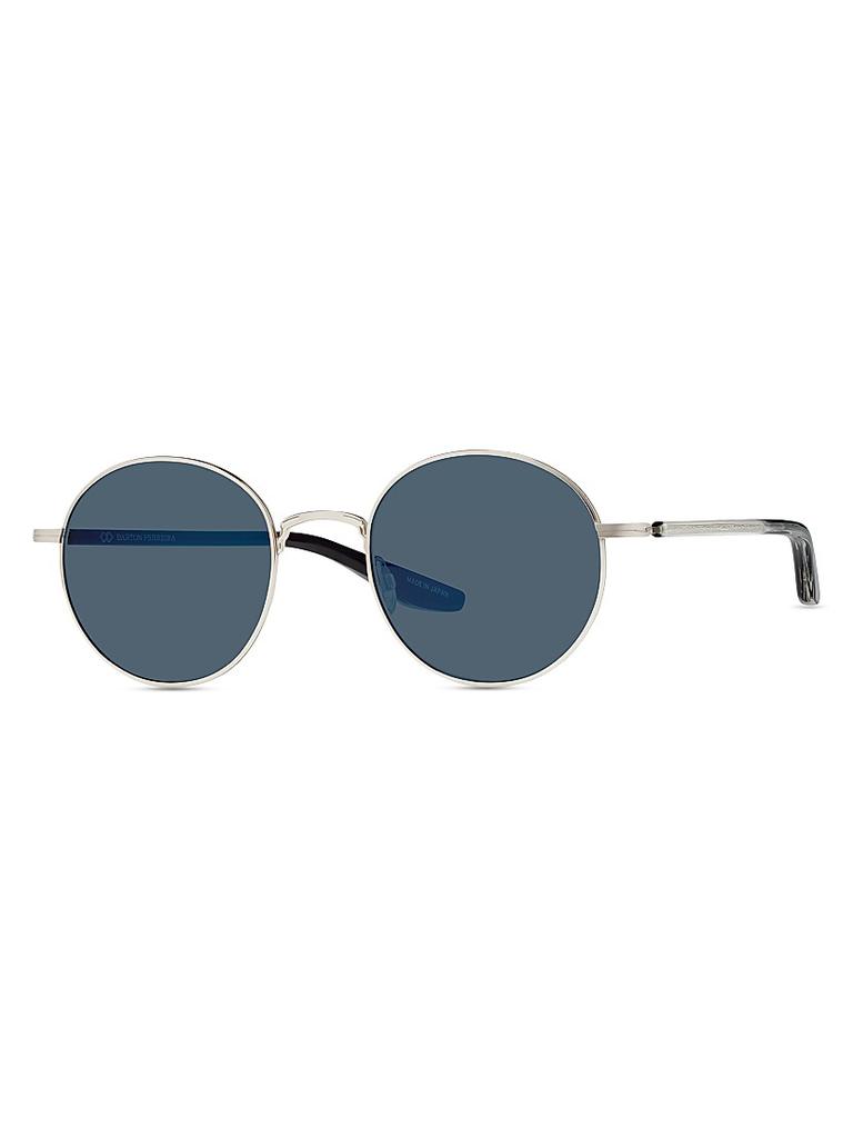 Barton Perreira Caster 50MM Round Sunglasses