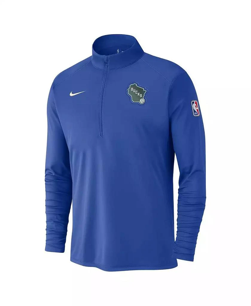 NIKE Men's Royal Milwaukee Bucks 2024/25 City Edition Authentic Coaches Performance Half-Zip Top 3